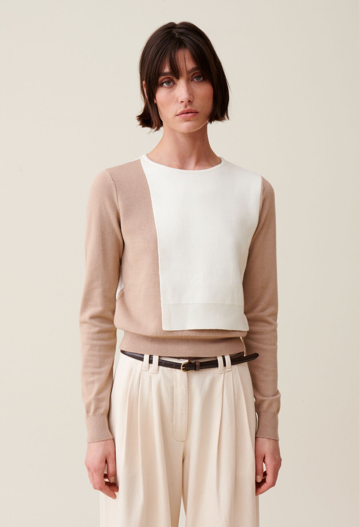 Tonal Cropped Sweater