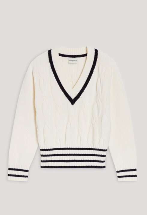 Beige cable knit jumper