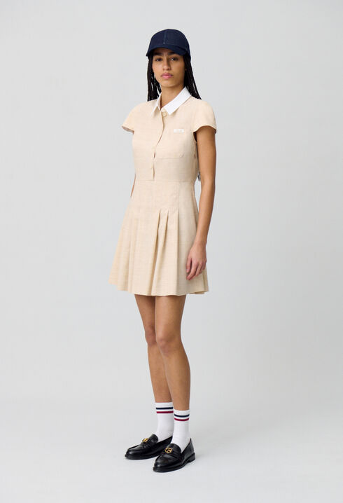 Pleated Short Dress