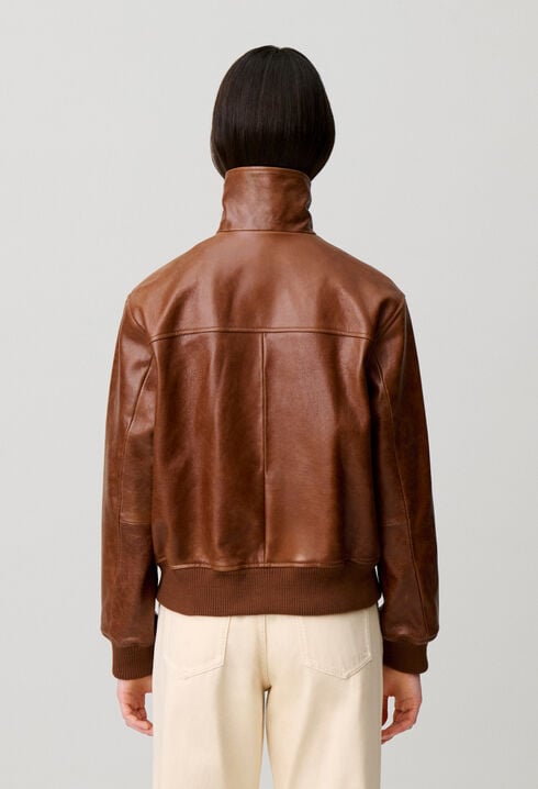 Weiter Lederblouson