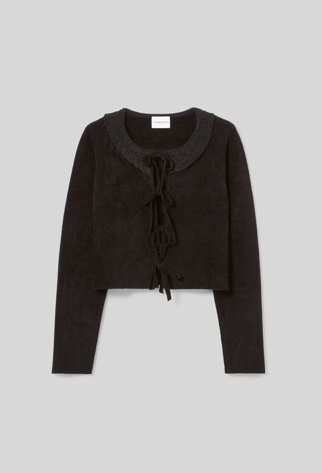 Cardigan aus Veloursstrick