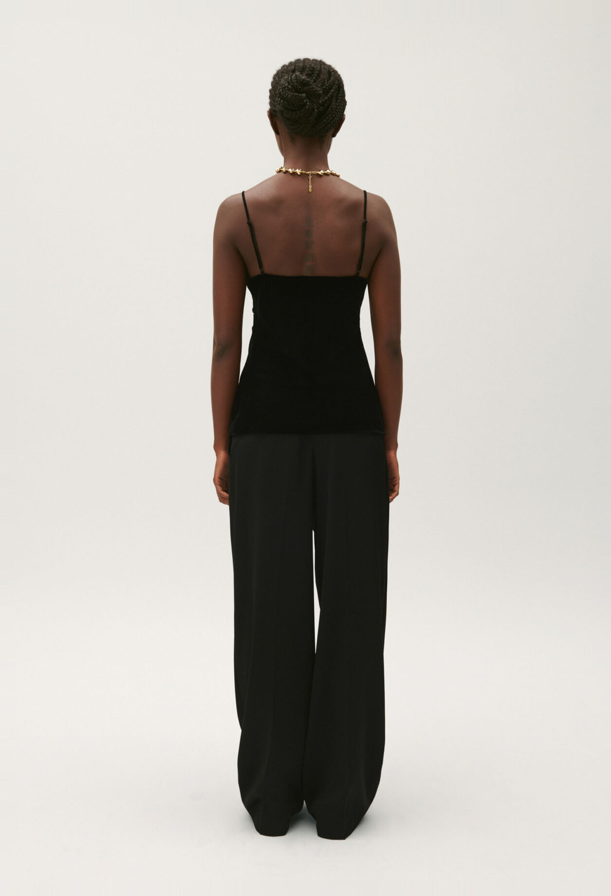 Black velour cami