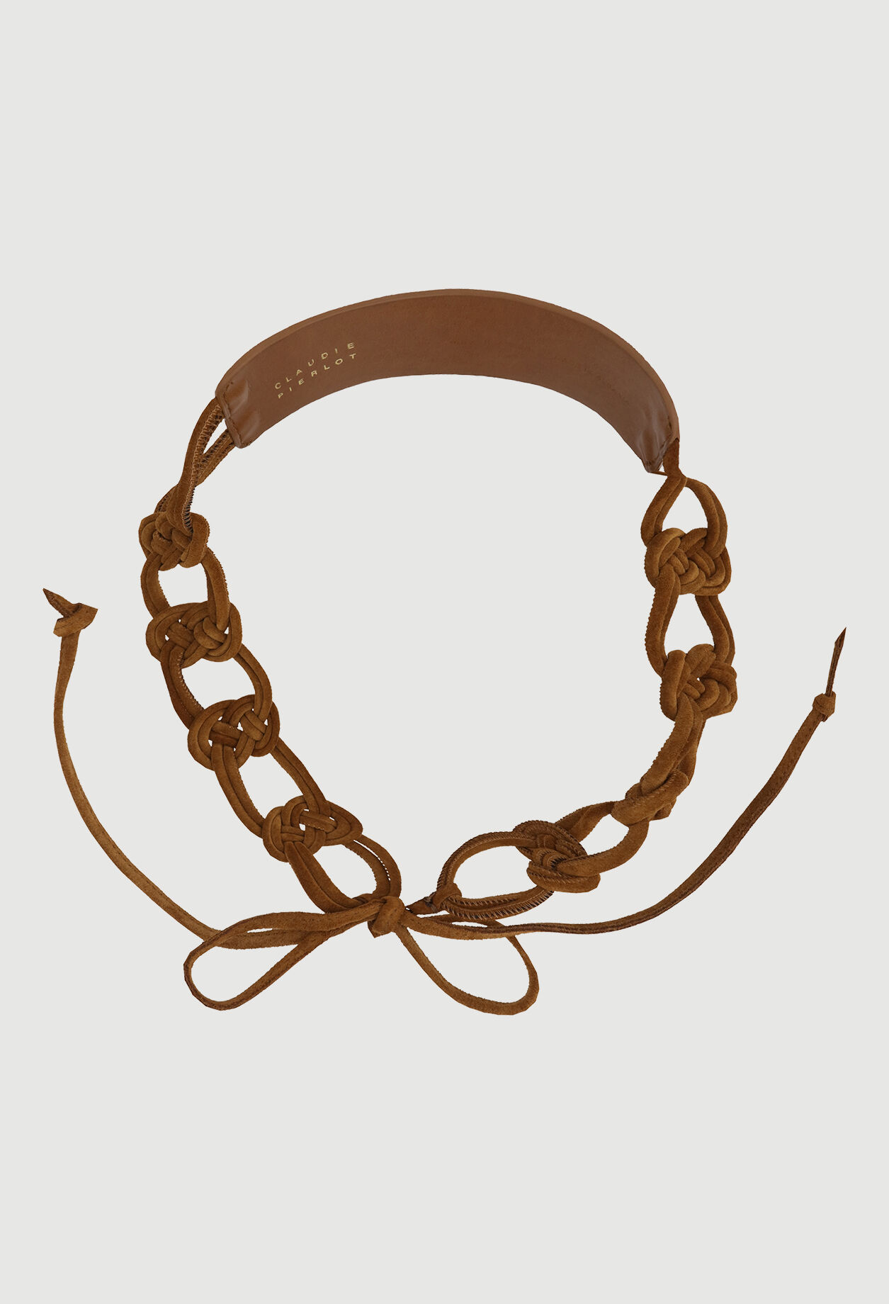Openwork belt with bows