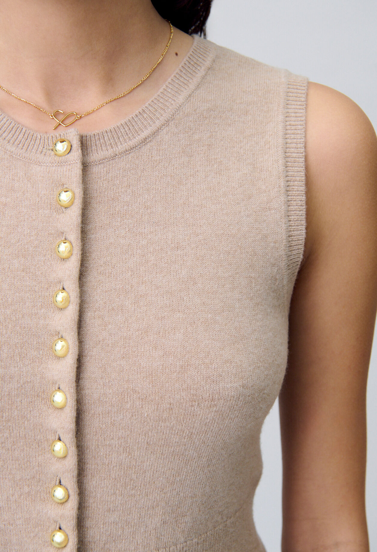 Button-Up Knitted Top