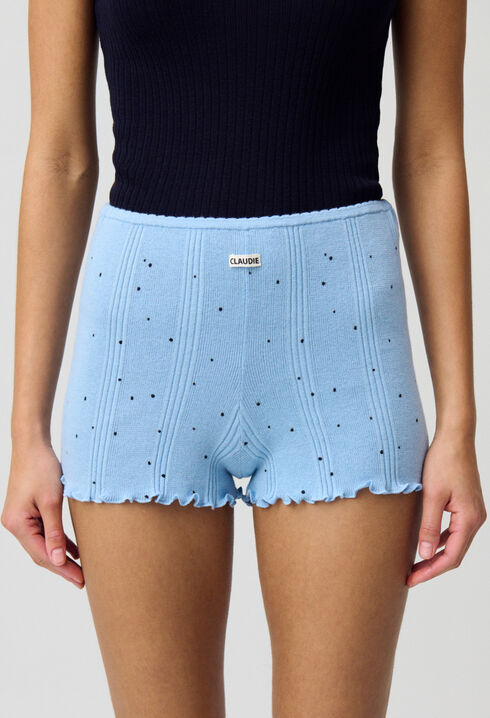 Feinstrick-Shorts