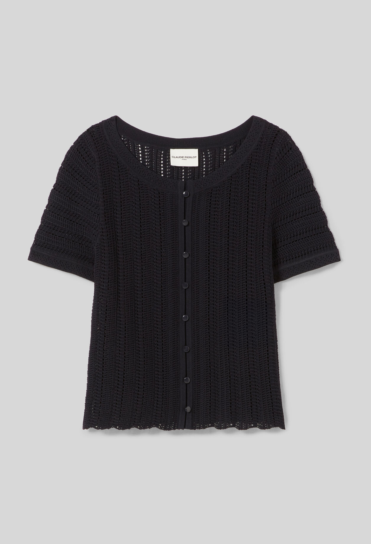 Top crochet manches courtes