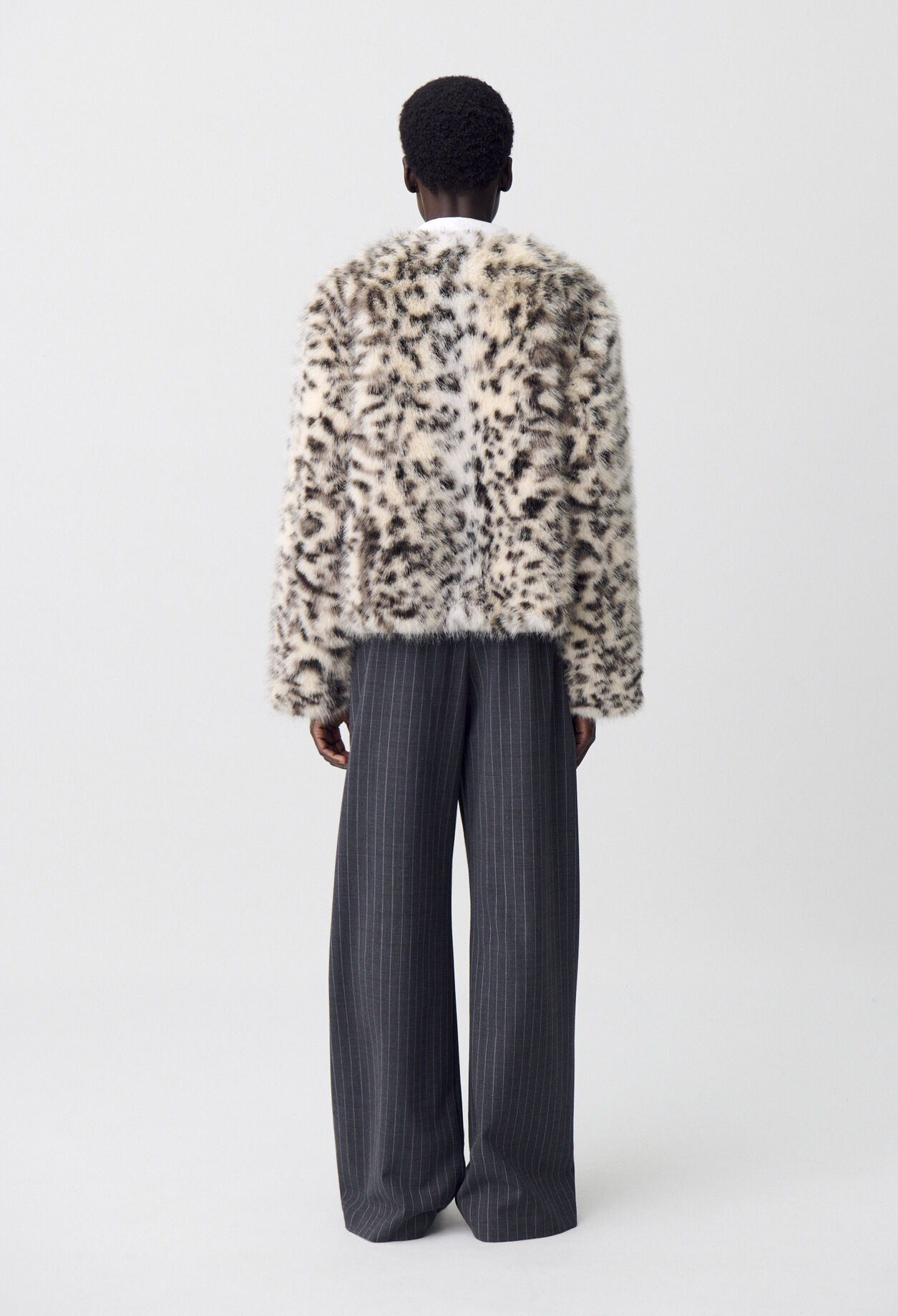 Manteau fausse fourrure léopard