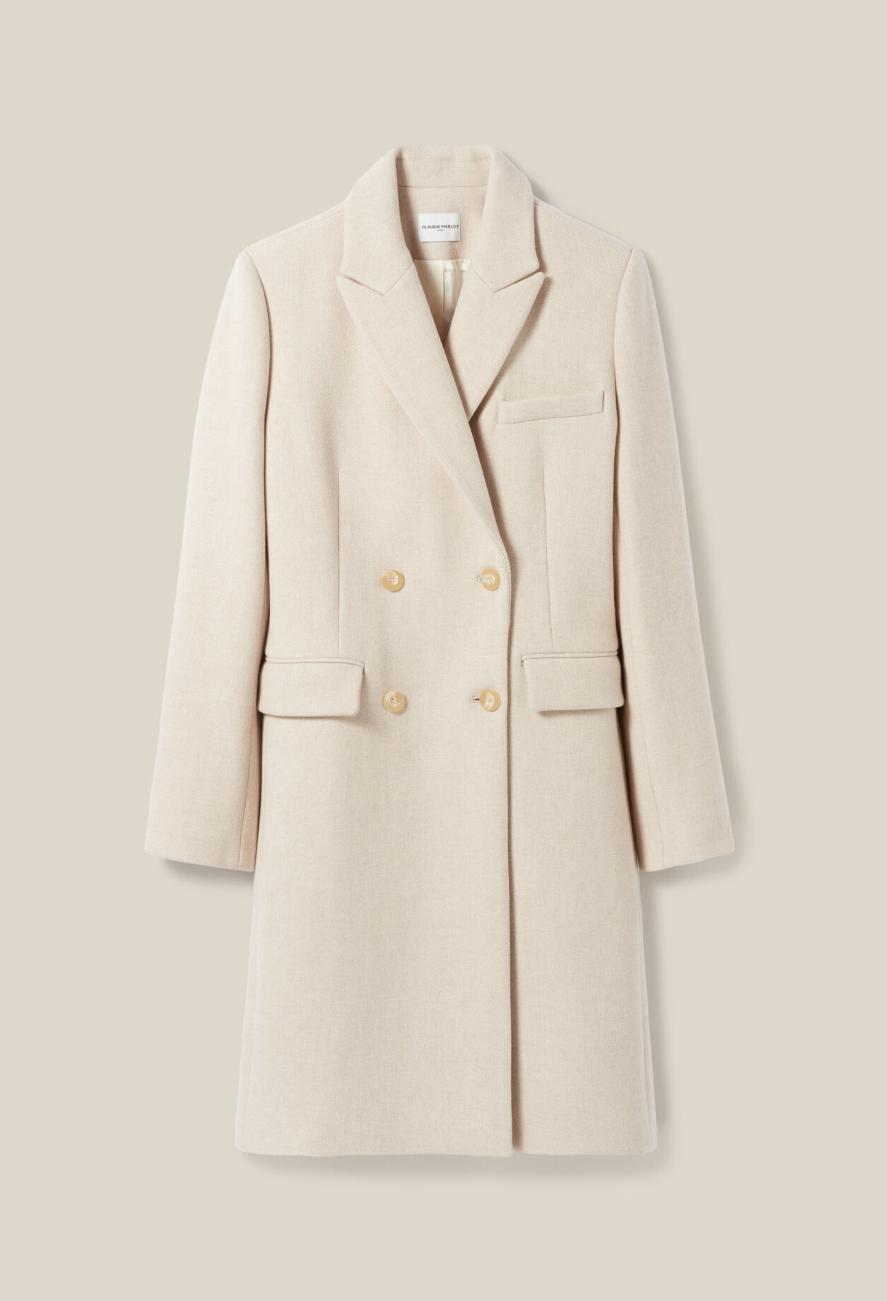 Manteau classique droit mi-long