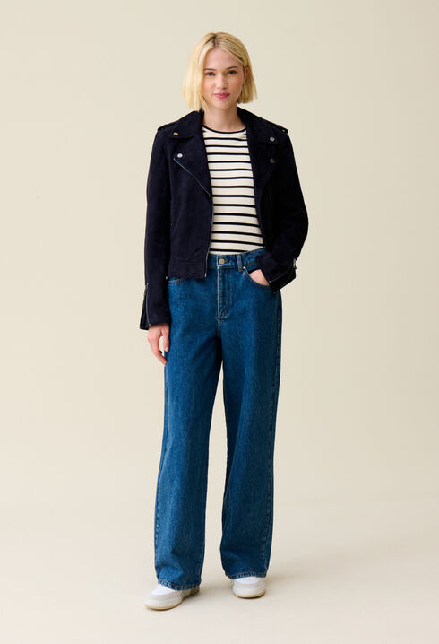 Veste perfecto cuir suède