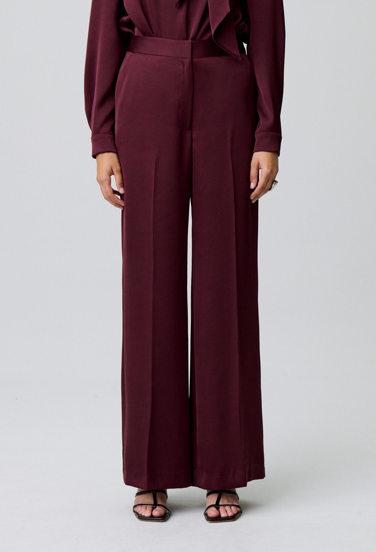 Pantalon fluide satiné