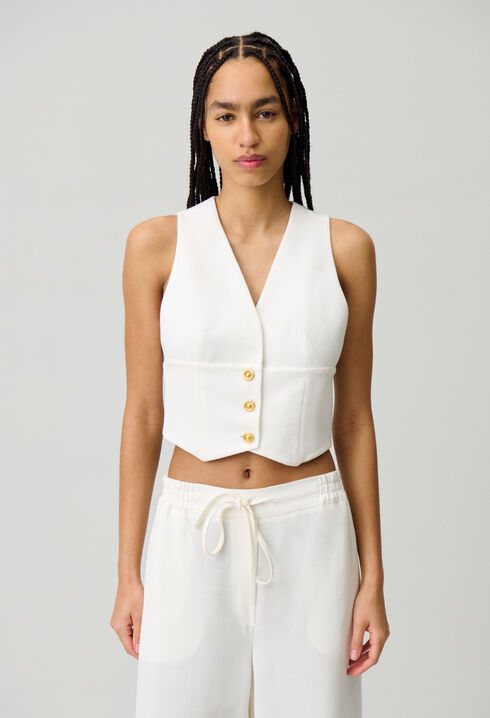 Top veston boutonné
