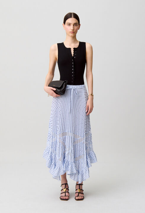 Lace midi skirt