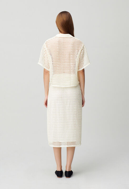 Top manches courtes crochet