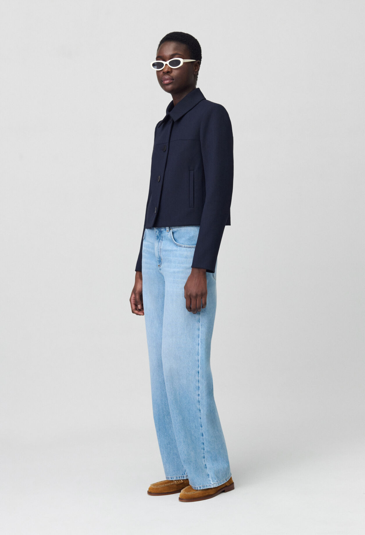 Navy boxy jacket