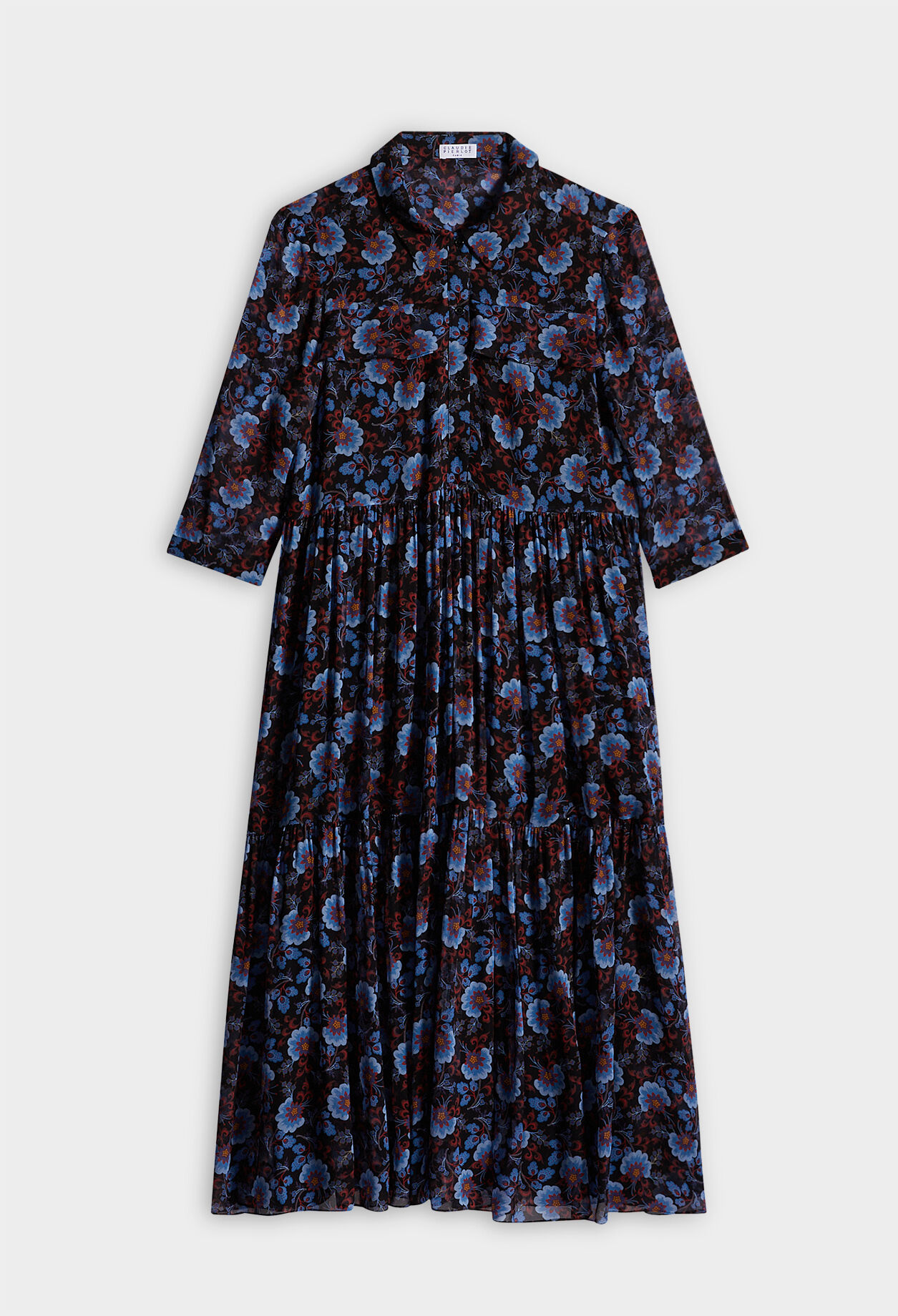 Langes ausgestelltes Kleid