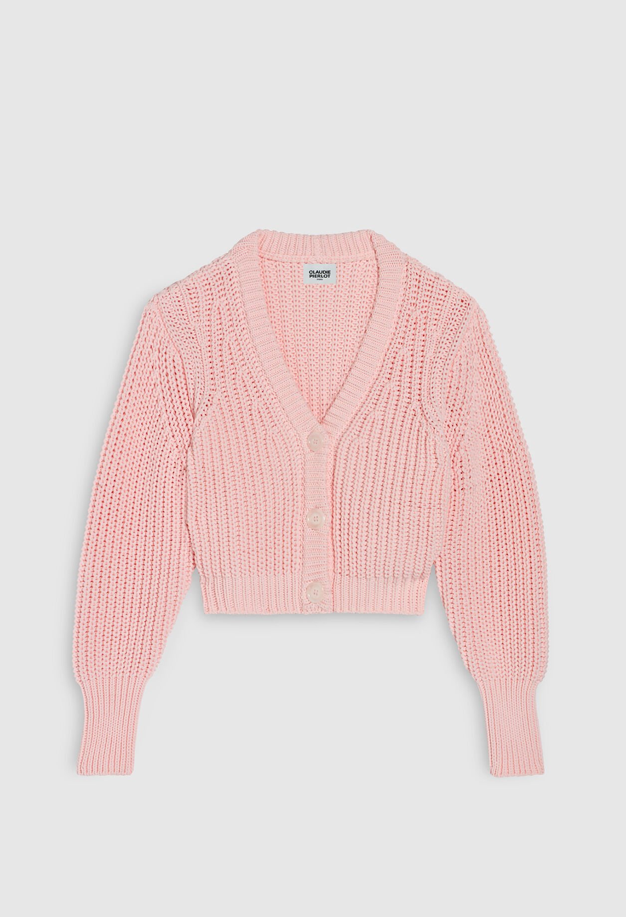 Cardigan maille côtelée