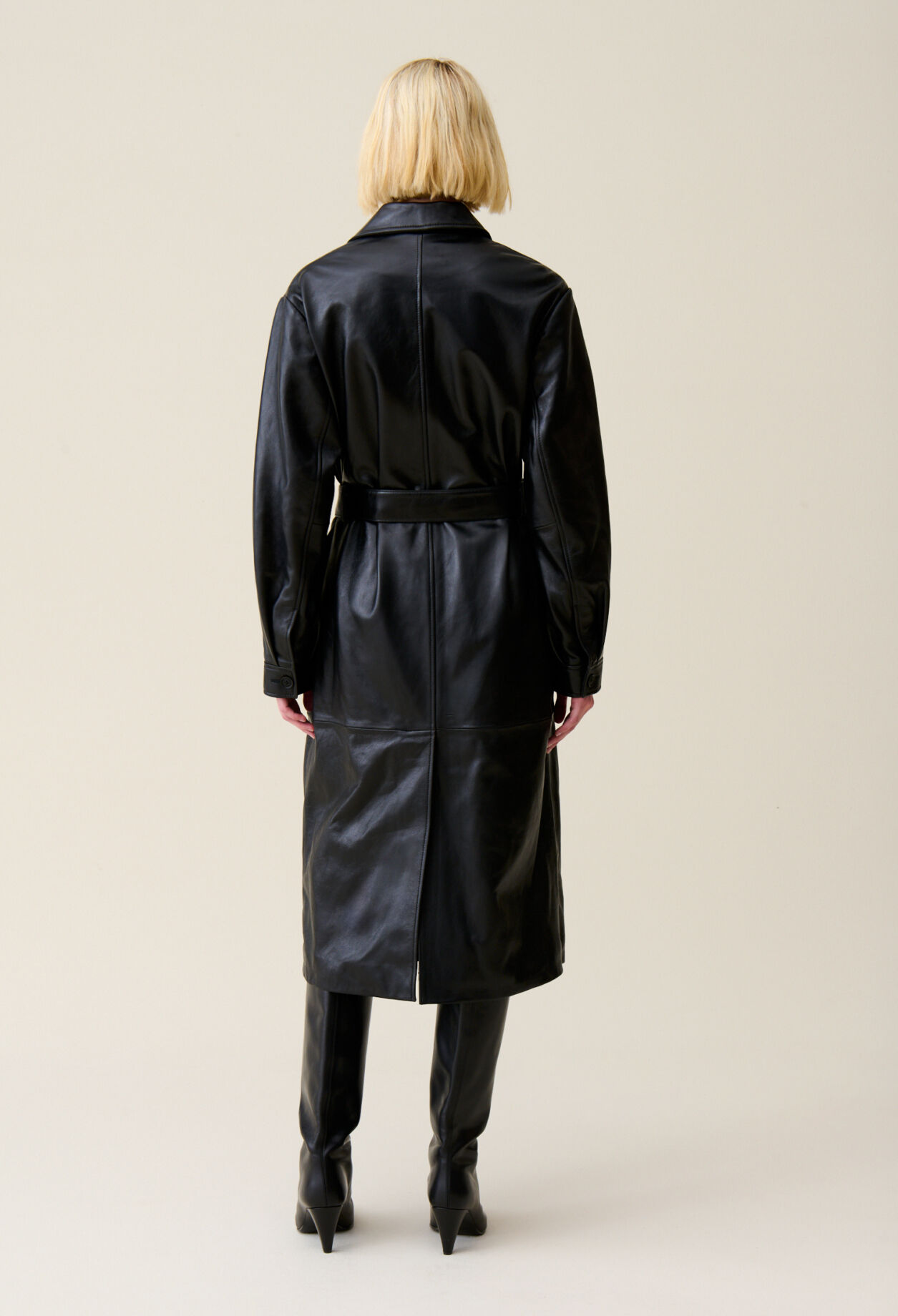 Leather Trench w/ Tailored Collar