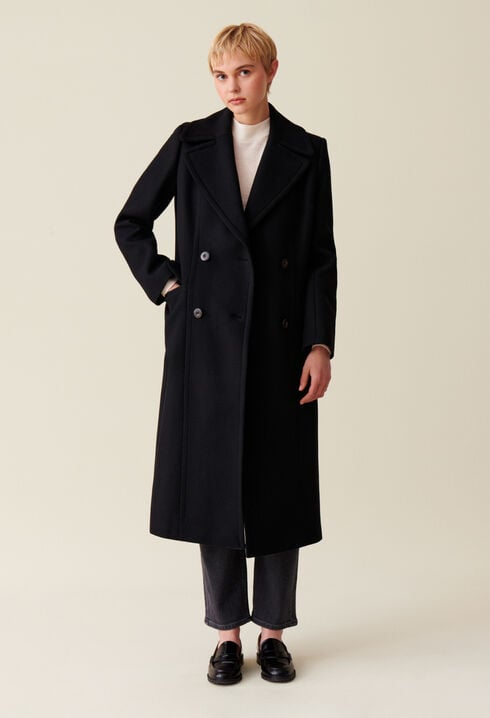 Manteau long croisé