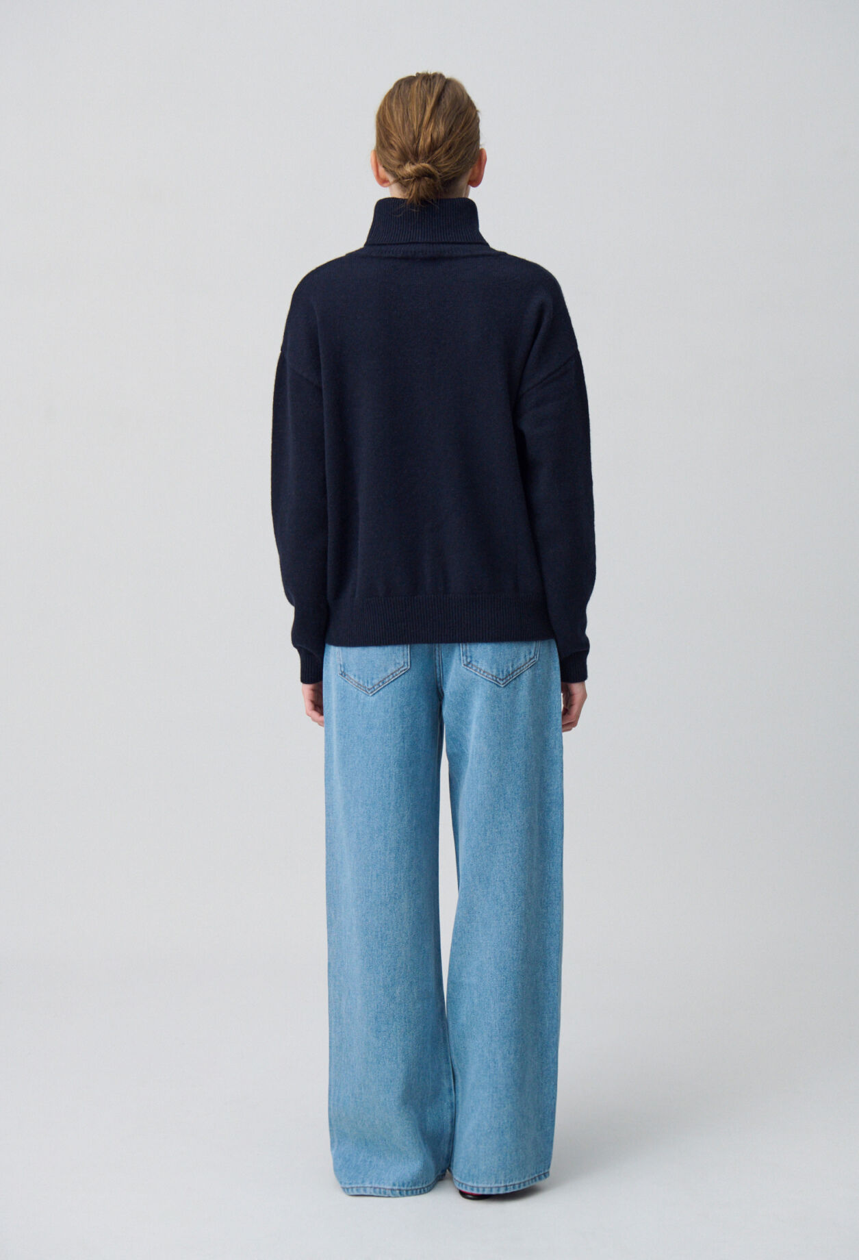 Pull cachemire bleu marine