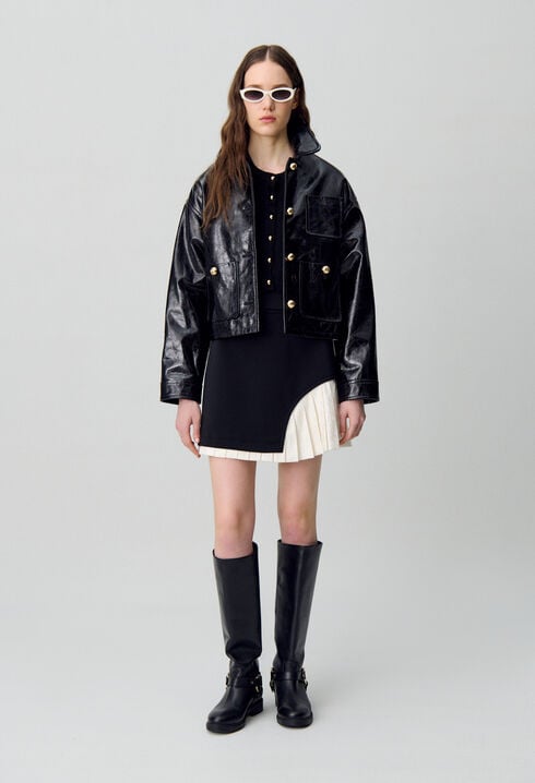 Straight mini skirt