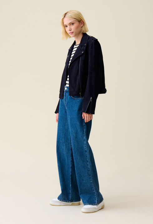 Veste perfecto cuir suède