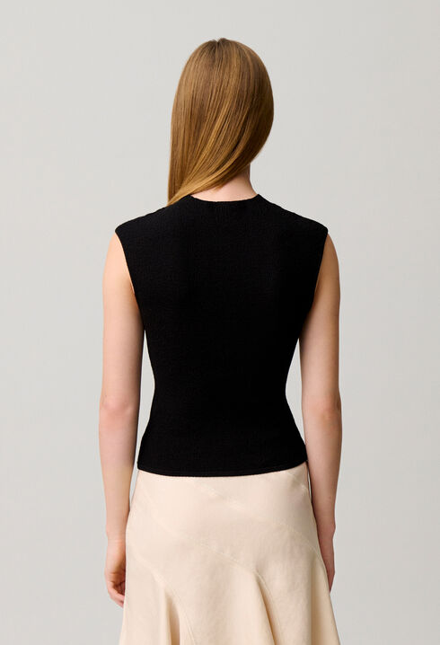 Top maille sans manches