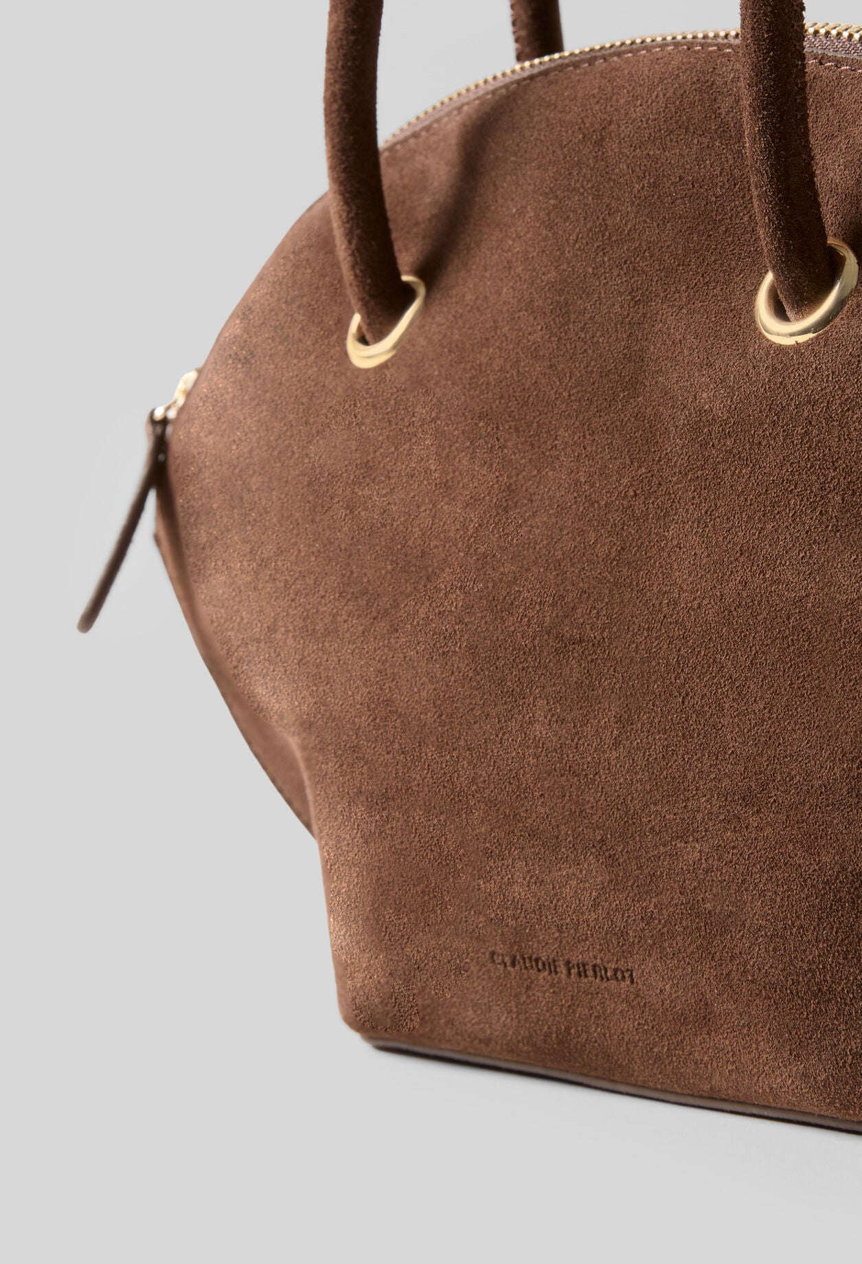 Weiche Velourslederhandtasche