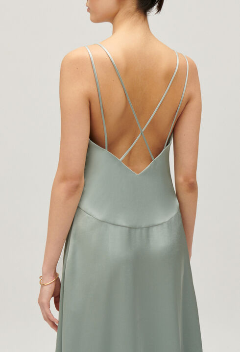 Satin midi dress