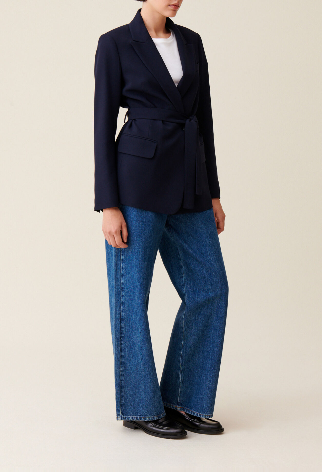 Marineblauer Blazer 