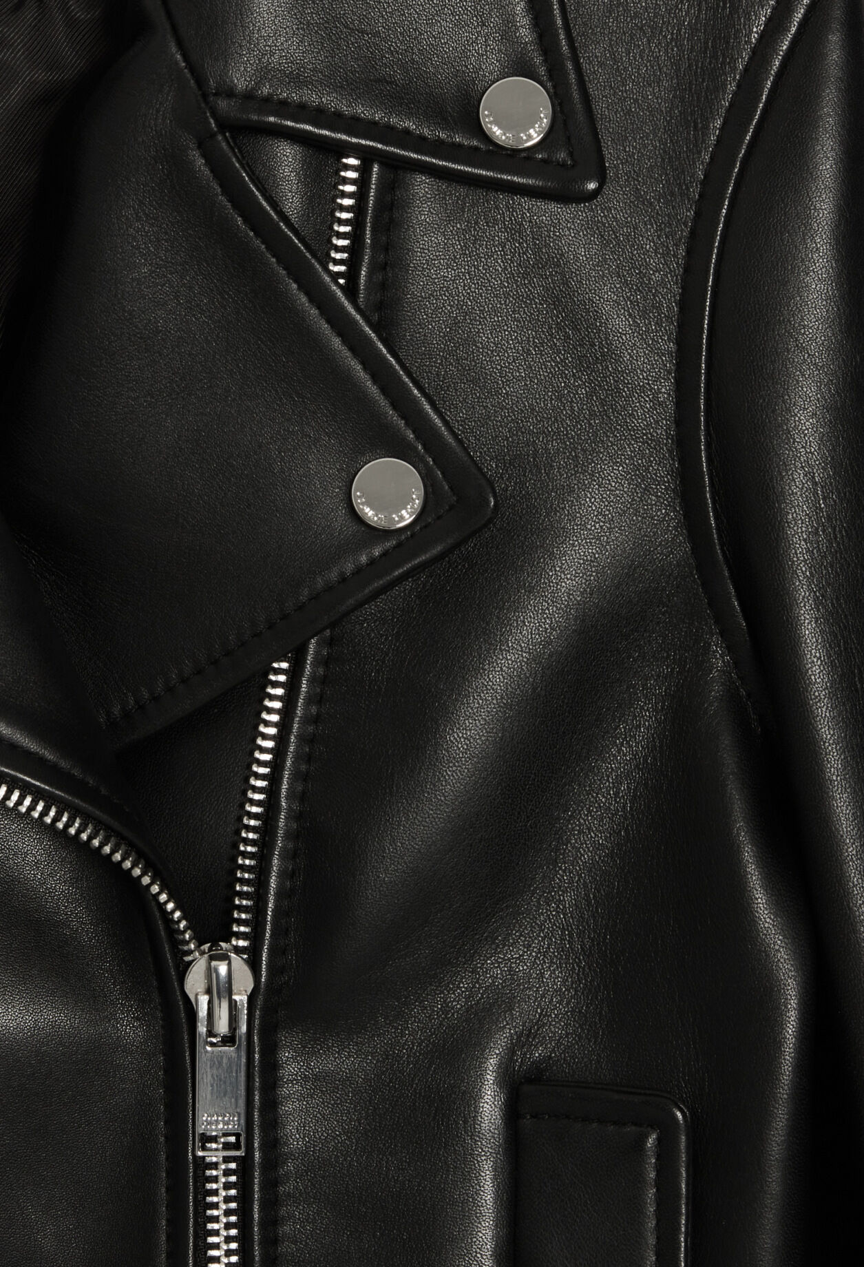 Lederblouson, schwarz
