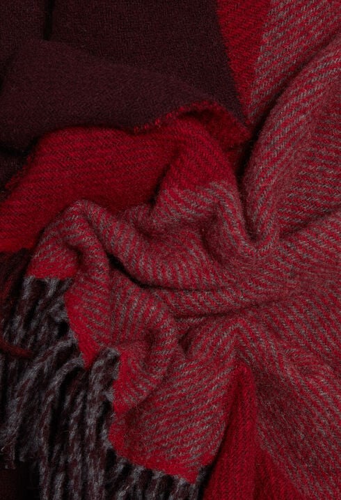 Wool burgundy poncho