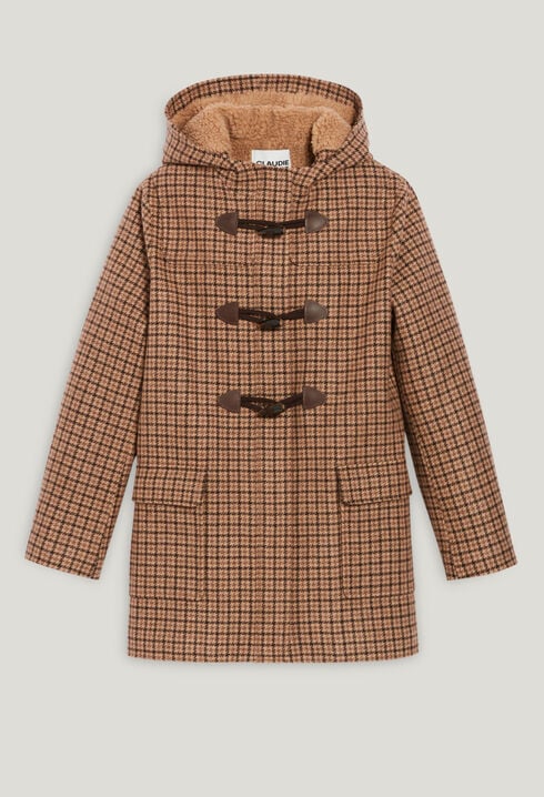 Duffle-coat laine mélangée beige