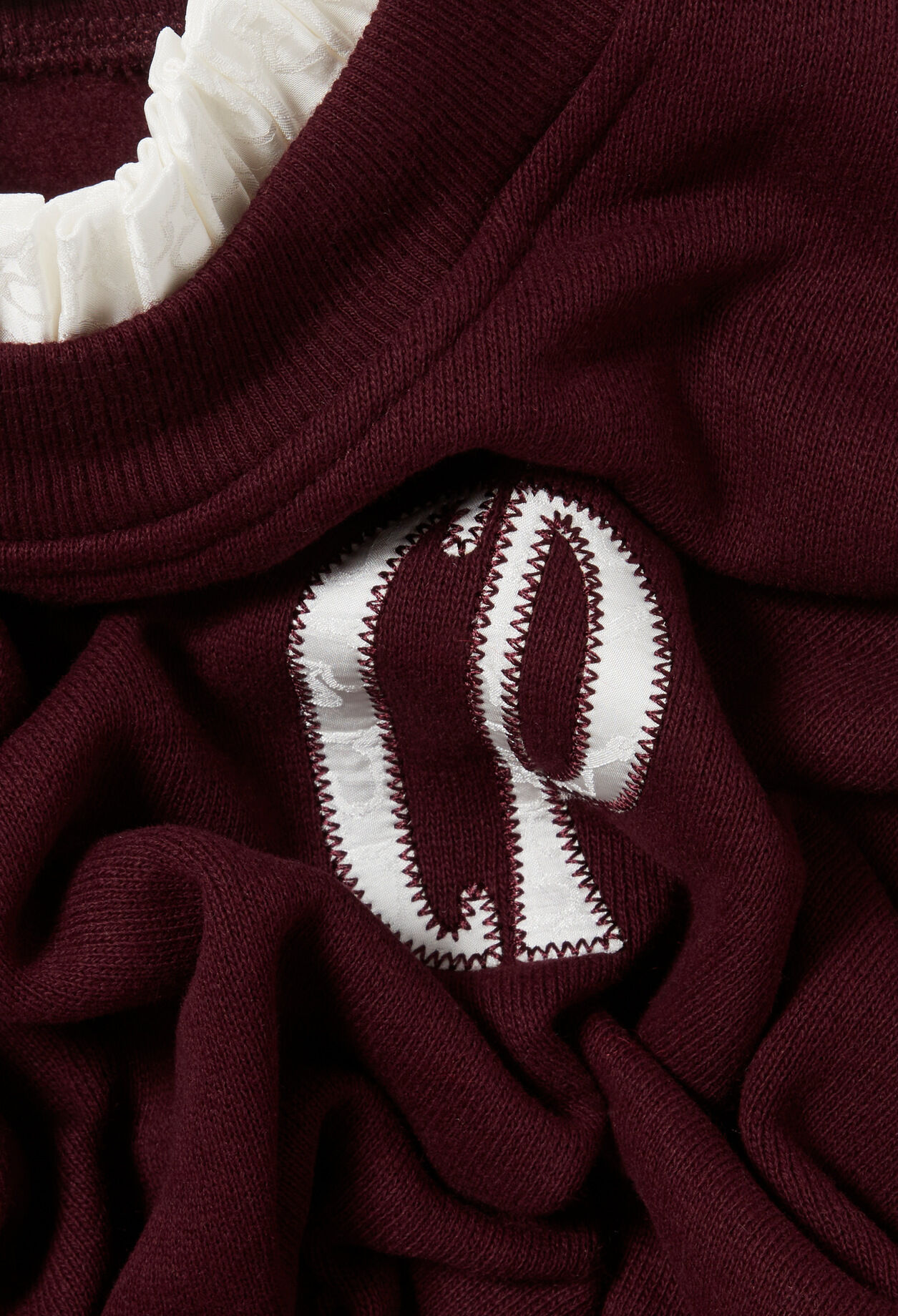Baumwoll-Sweatshirt mit Kragen