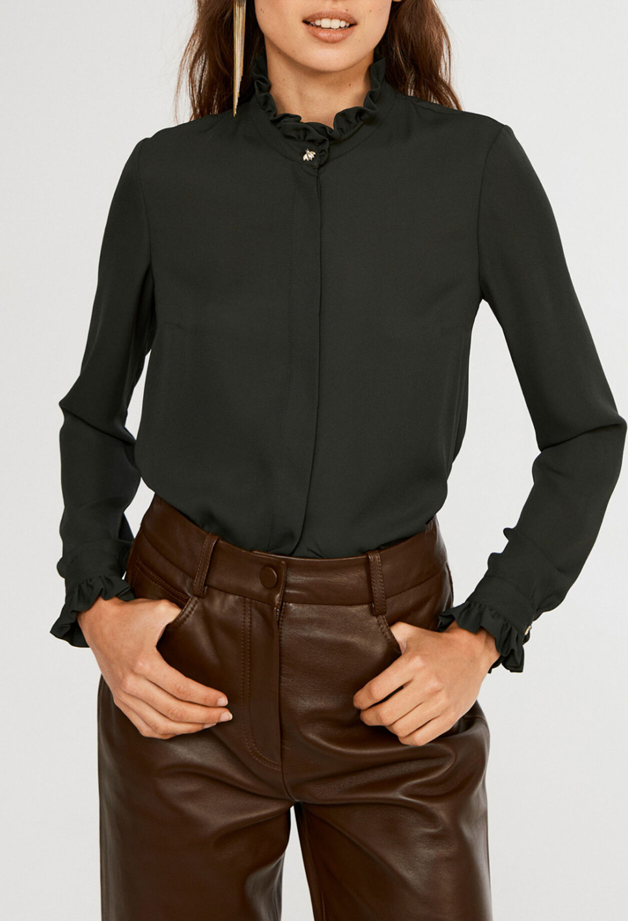 Bluse aus recyceltem Polyester
