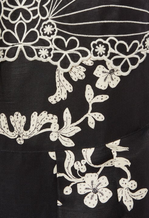Floral embroidered strappy dress