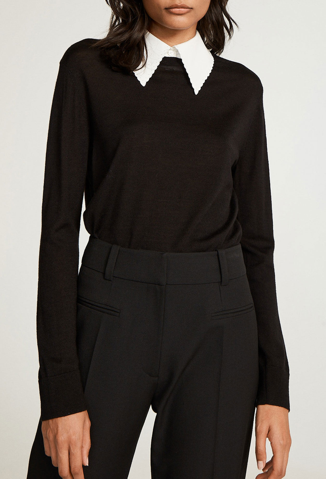 Pullover mit Bubikragen