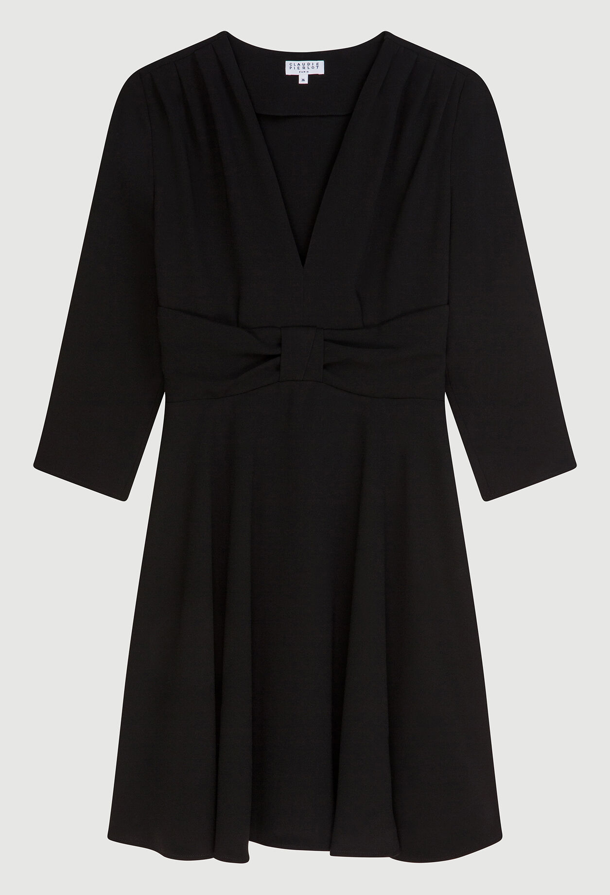 Schwarz ausgestelltes Kleid