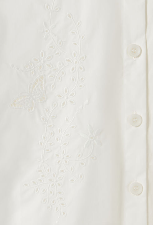 Robe chemise courte brodée