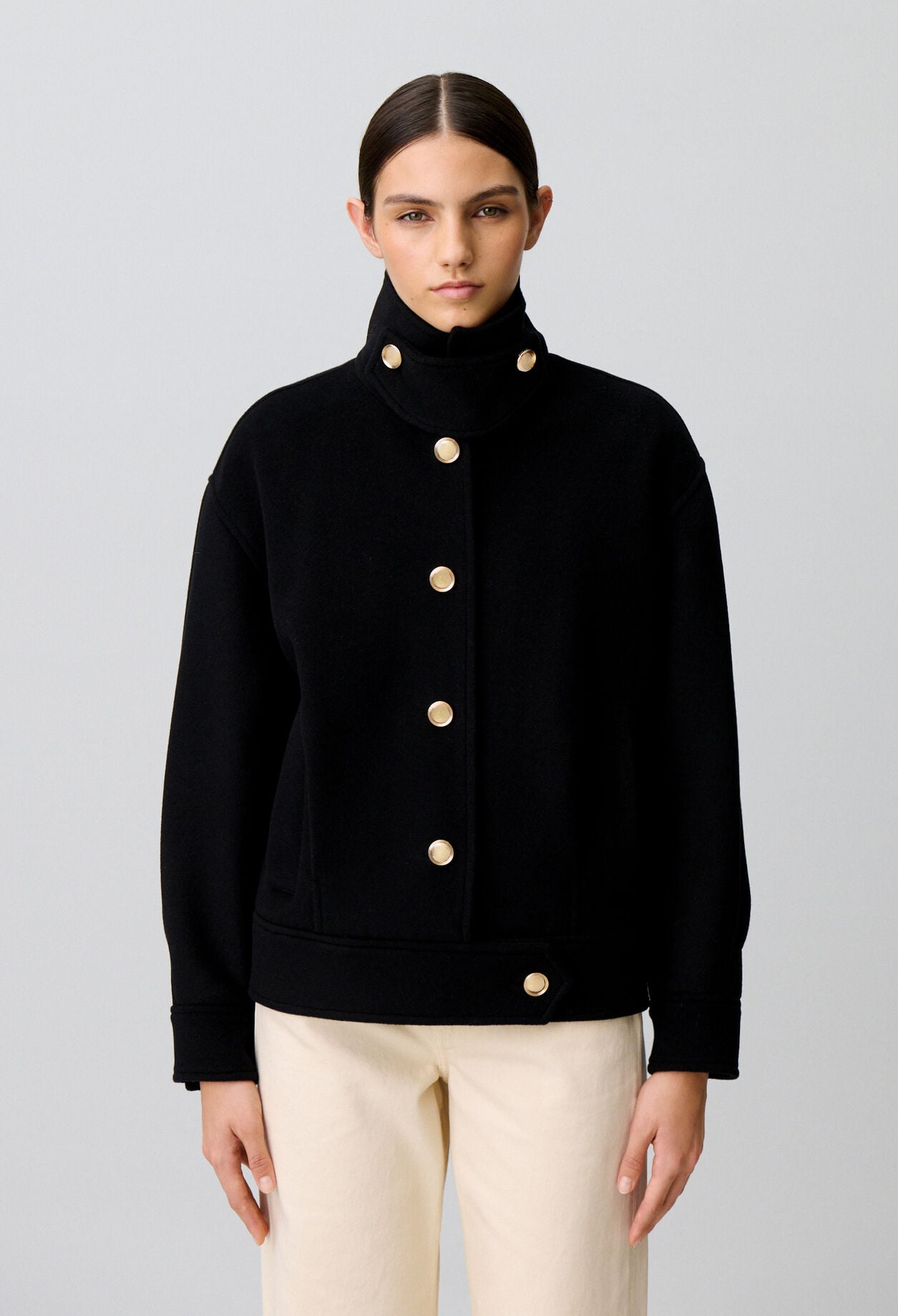 Manteau court blousant dor&eacute;