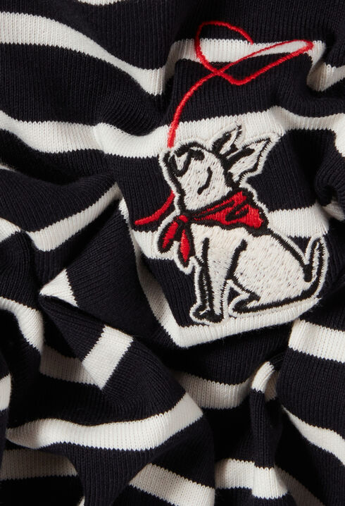 T-shirt marinière broderie Jean Toto