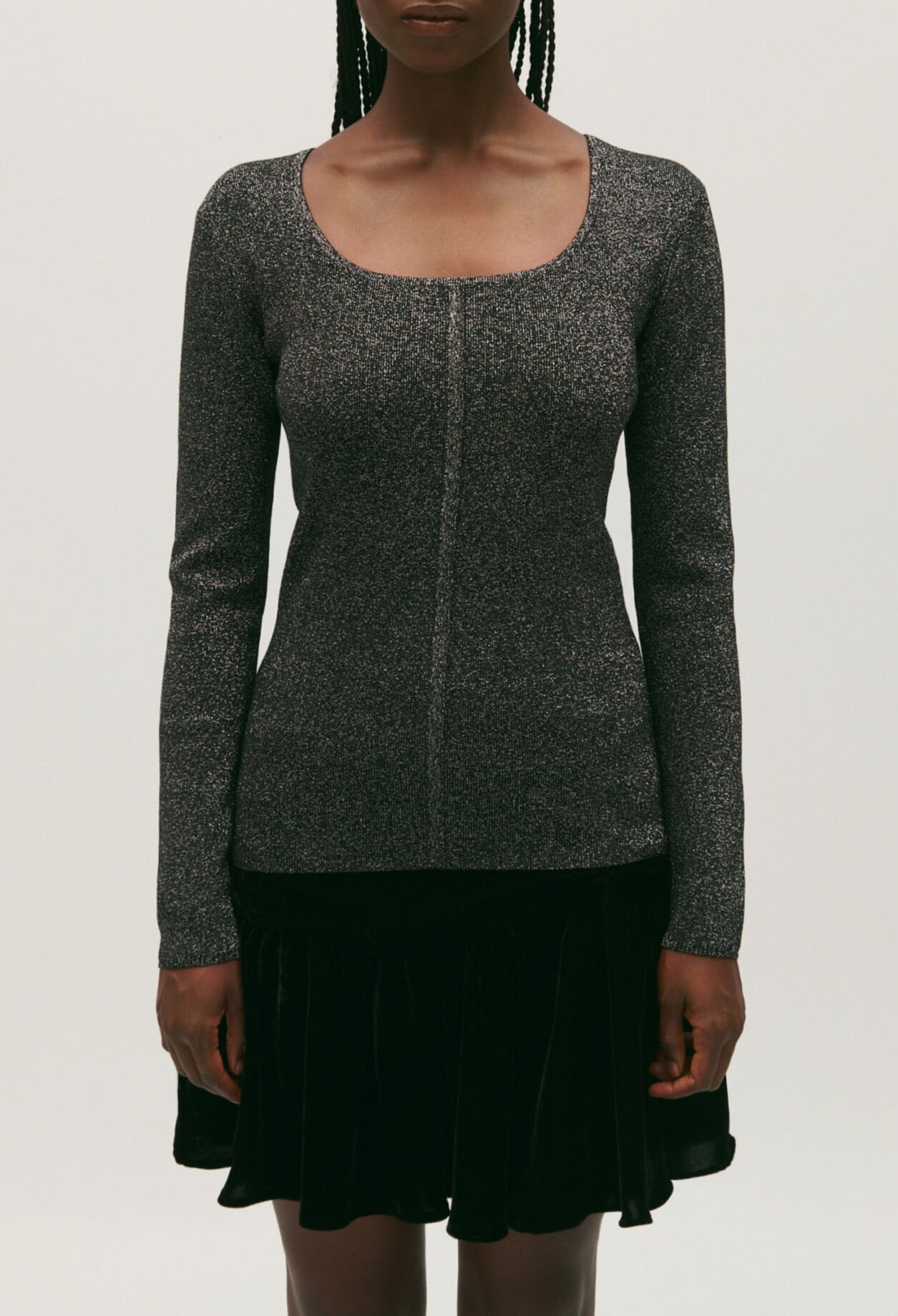 Silver sparkling jumper