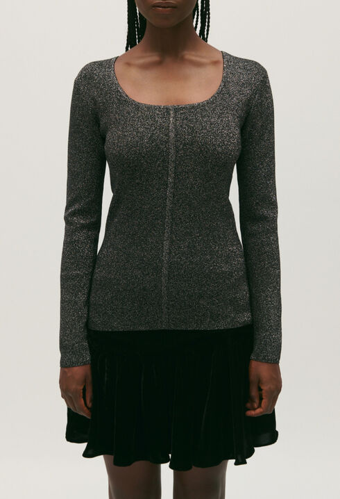 Silver sparkling jumper