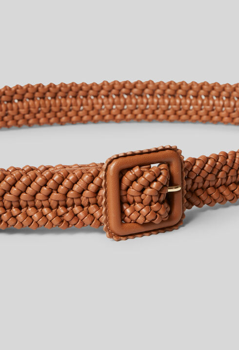 Ceinture en cuir tressé
