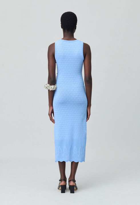 Knielanges Strickkleid