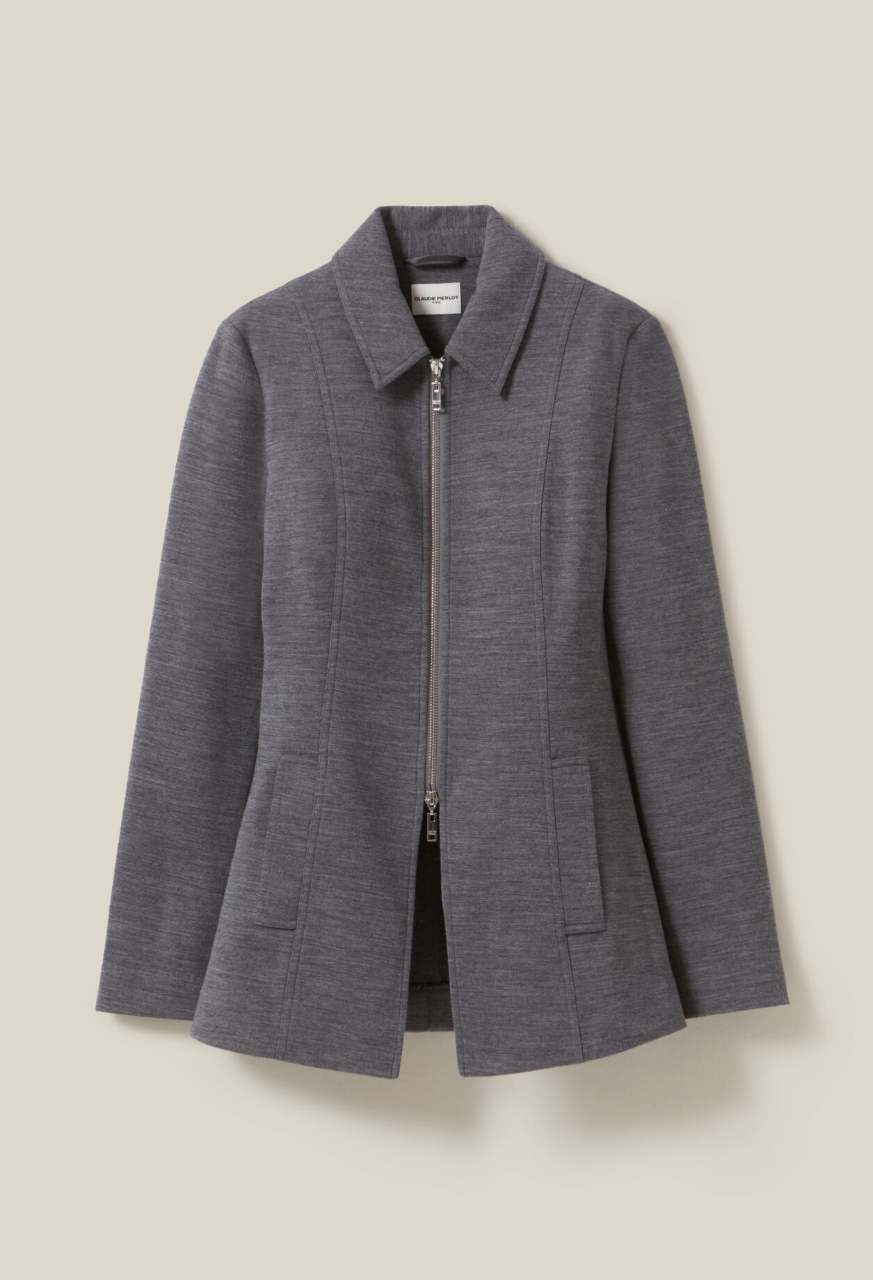 Taillierter Reißverschluss-Blazer