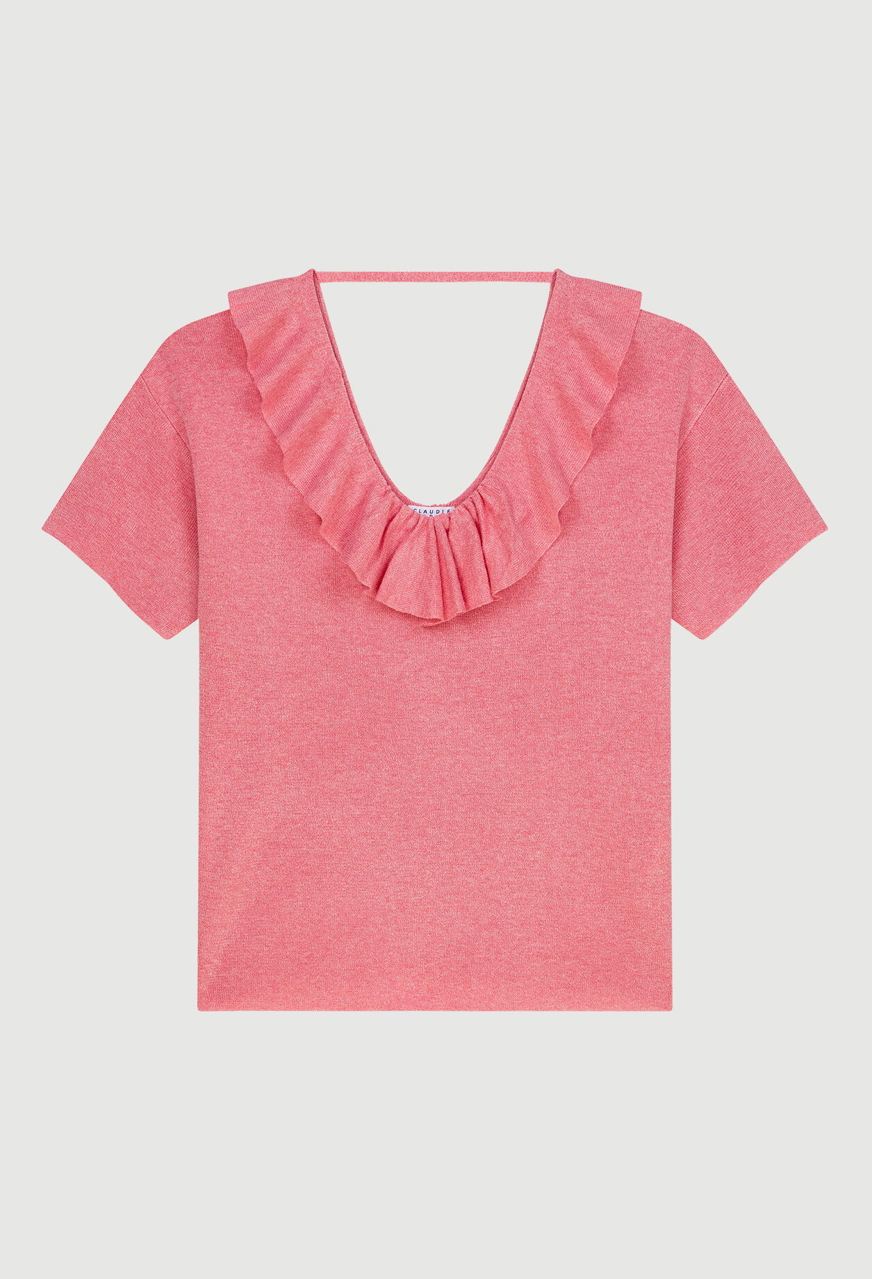Kurzärmliger Pullover mit Volant