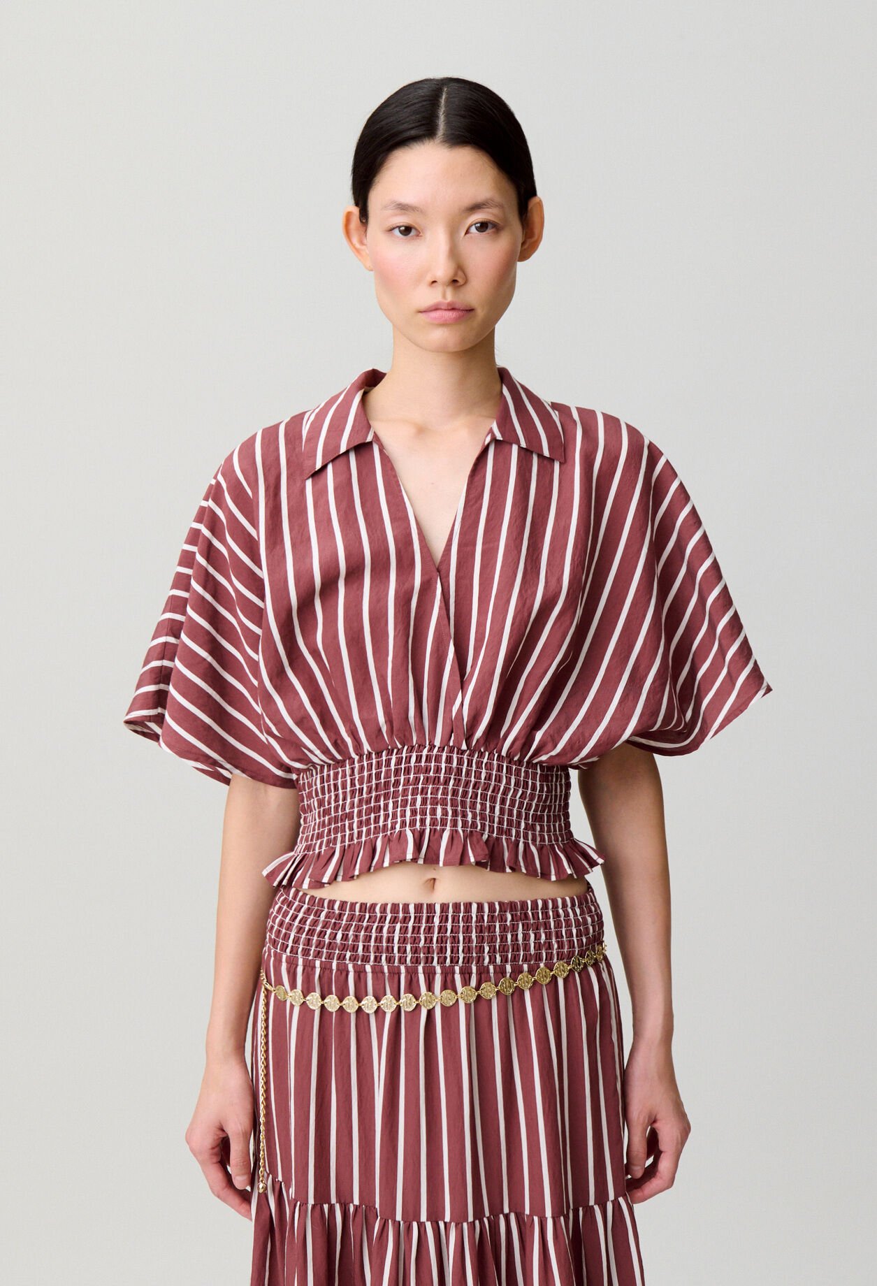 Flie&szlig;endes Streifentop