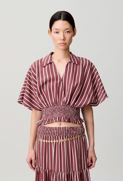 Flie&szlig;endes Streifentop