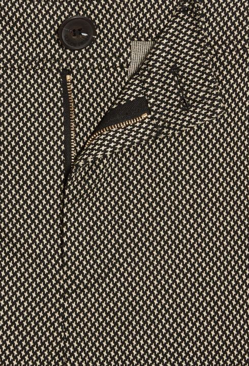 Straight-fit chocolate print trousers
