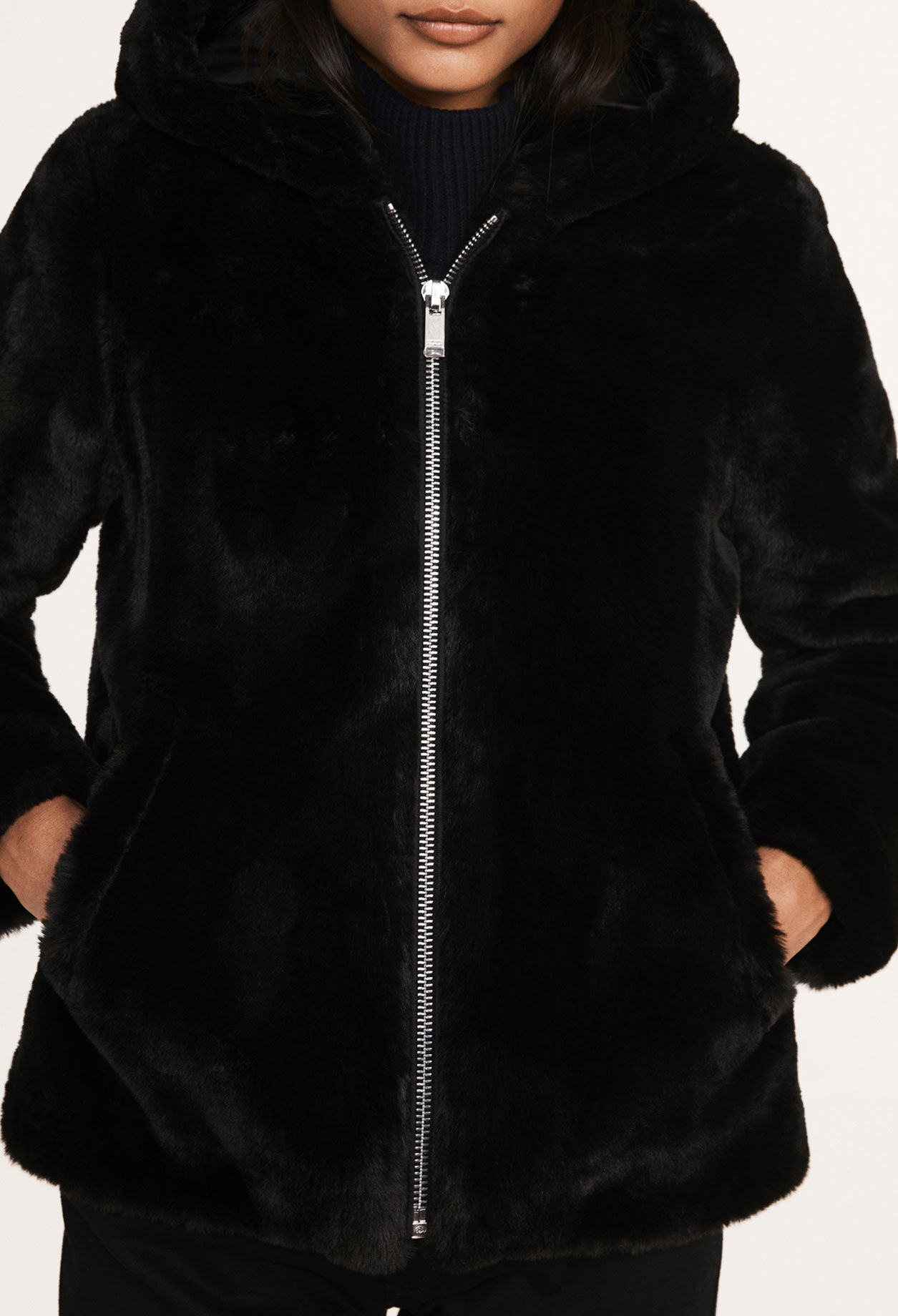 Blouson aus Kunstfell